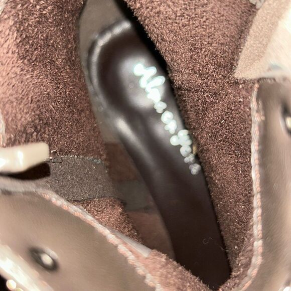 Almaen Peña Suede Tan  Leather Ankle Boots(Size 37,7)
